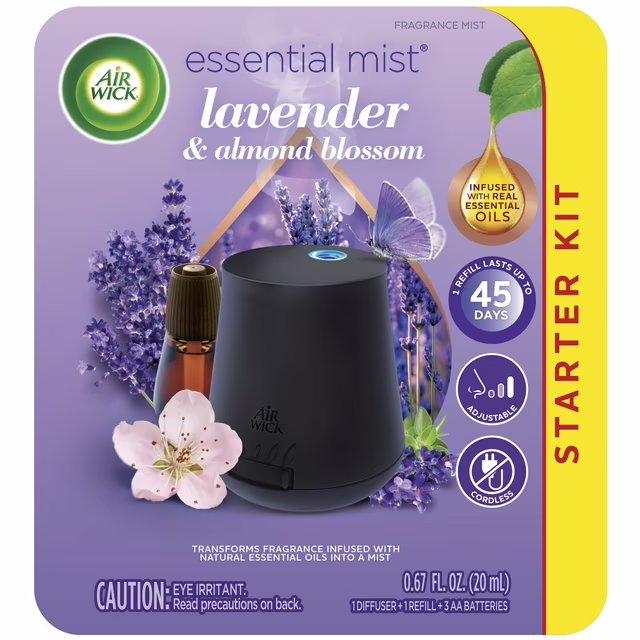 Air Wick Essential Mist Scented Oil Air Freshener Diffuser Starter Kit