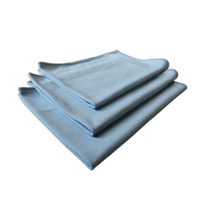 Real Clean 16x16 Premium Microfiber Blue Window Glass Cleaning Towel Cloths